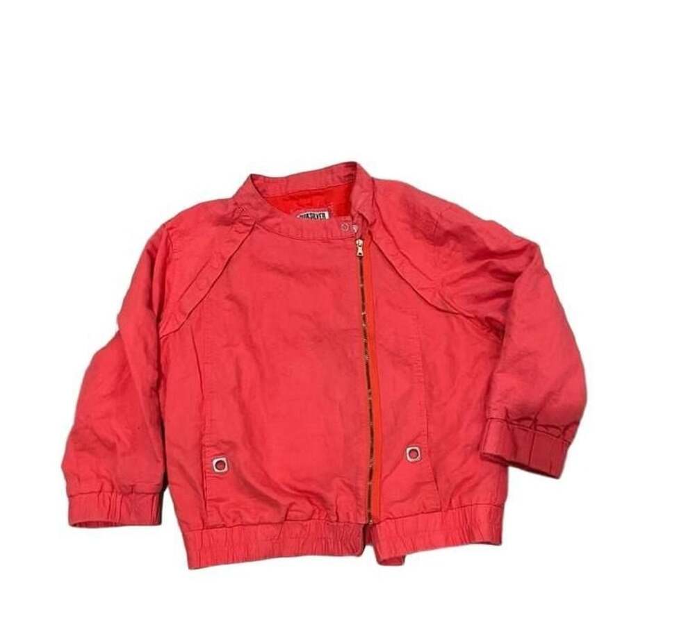 Quiksilver Vintage Red Asymmetrical Full-Zip Bomber Jacket Size L